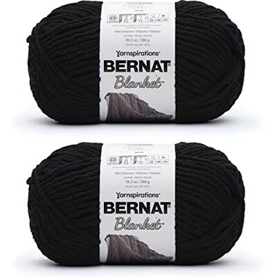 Bernat Decken-Kohlegarn, 2 Stück, 300 g, Polyester, 6 Super sperrig, 220 Meter, Stricken/Häkeln Bernat Decken-Kohlegarn, 2 Stück, 300 g, Polyester, 6 Super sperrig, 220 Meter, Stricken/Häkeln