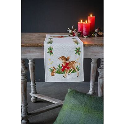Vervaco Stickpackung Tischläufer Zählmusterpackung Kreuzstich Hirsche mit Kaninchen Stickläufer zum Selbersticken Stickset Weihnachten Kreativ Set für Erwachsene 32 x 84 cm Kreatives Geschenk Vervaco Stickpackung Tischläufer Zählmusterpackung Kreuzstich Hirsche mit Kaninchen Stickläufer zum Selbersticken Stickset Weihnachten Kreativ Set für Erwachsene 32 x 84 cm Kreatives Geschenk