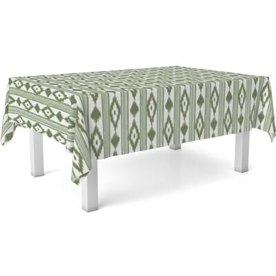 ECOMMERC3 Wachstuch, rechteckig, Größe 200 x 140 cm, Stil, Haltbarkeit und einfache Reinigung für Ihren Tisch, fleckenabweisende und wasserdichte Wachstuch-Tischdecke Mallorca Grün ECOMMERC3 Wachstuch, rechteckig, Größe 200 x 140 cm, Stil, Haltbarkeit und einfache Reinigung für Ihren Tisch, fleckenabweisende und wasserdichte Wachstuch-Tischdecke Mallorca Grün