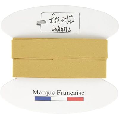 Les Petits Rubans Schrägband aus 100% Baumwolle – 20 mm breit, 5 Meter lang – Einfassung zum Nähen, Polstermöbel, Kleidung, Decken – Senfgelb Les Petits Rubans Schrägband aus 100% Baumwolle – 20 mm breit, 5 Meter lang – Einfassung zum Nähen, Polstermöbel, Kleidung, Decken – Senfgelb