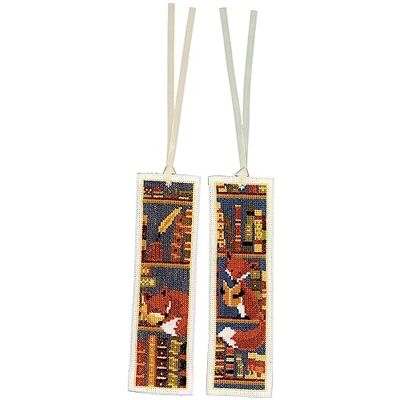 Vervaco Lesezeichen Kreuzstich Stickpackungen Gezählter Kreuzstich Füchse im Bücherregal 2er DIY Set Erwachsene Sticken Lesen Zubehör Geschenk Zählmusterpackung ca. 6 x 20 cm Stickset für Anfänger Vervaco Lesezeichen Kreuzstich Stickpackungen Gezählter Kreuzstich Füchse im Bücherregal 2er DIY Set Erwachsene Sticken Lesen Zubehör Geschenk Zählmusterpackung ca. 6 x 20 cm Stickset für Anfänger