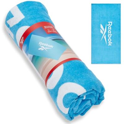 Reebok Positano Strandtuch Baumwolle 70 x 140 cm Velours Oberfläche, weich & saugfähig Großes Badetuch für Strand, Pool und Reise, Farbe Always Blue Reebok Positano Strandtuch Baumwolle 70 x 140 cm Velours Oberfläche, weich & saugfähig Großes Badetuch für Strand, Pool und Reise, Farbe Always Blue