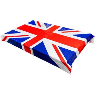 SHATCHI Kunststoff-Tischdecke, Motiv: Union Jack, 137 x 182 cm, perfektes Accessoire für Jubiläen SHATCHI Kunststoff-Tischdecke, Motiv: Union Jack, 137 x 182 cm, perfektes Accessoire für Jubiläen