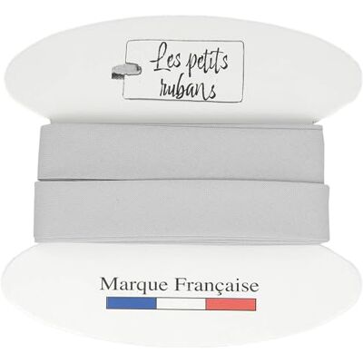 Les Petits Rubans Schrägband aus 100% Baumwolle – 20 mm breit, 5 Meter lang – Einfassung zum Nähen, Polstern, Kleidung, Decken – Hellgrau Les Petits Rubans Schrägband aus 100% Baumwolle – 20 mm breit, 5 Meter lang – Einfassung zum Nähen, Polstern, Kleidung, Decken – Hellgrau