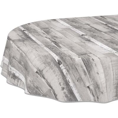 ANRO Wachstuch Tischdecke oval mit Einfassung – Holzoptik Grau Weiß – PVC-Tischdecke abwaschbar & robust – modern für Innen & Außen 180 x 140 cm (Oval) ANRO Wachstuch Tischdecke oval mit Einfassung – Holzoptik Grau Weiß – PVC-Tischdecke abwaschbar & robust – modern für Innen & Außen 180 x 140 cm (Oval)