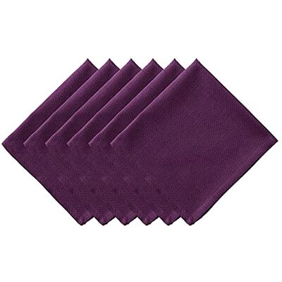 DII Farbig Tabletop Collection, Baumwolle, aubergine, 20" x 20" (Set of 6), 6 DII Farbig Tabletop Collection, Baumwolle, aubergine, 20" x 20" (Set of 6), 6