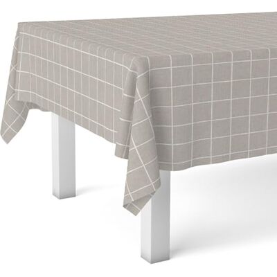 ECOMMERC3 Wachstuch, rechteckig, Größe 220 x 140 cm, Stil, Haltbarkeit und einfache Reinigung für Ihren Tisch, fleckenabweisende und wasserdichte Wachstuch-Tischdecke Quadrat Beige ECOMMERC3 Wachstuch, rechteckig, Größe 220 x 140 cm, Stil, Haltbarkeit und einfache Reinigung für Ihren Tisch, fleckenabweisende und wasserdichte Wachstuch-Tischdecke Quadrat Beige