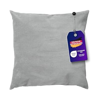 Traumnacht XXL Sofakissen 90x90 cm mit Cord Bezug + 2X Dekokissen 45x45 cm geschenkt, Öko-Tex Zertifiziert, produziert nach deutschem Qualitätsstandard Traumnacht XXL Sofakissen 90x90 cm mit Cord Bezug + 2X Dekokissen 45x45 cm geschenkt, Öko-Tex Zertifiziert, produziert nach deutschem Qualitätsstandard