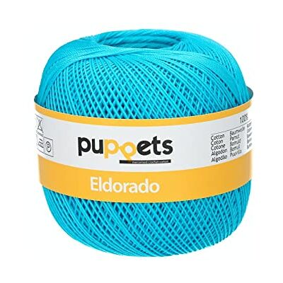 Puppets Eldorado Stärke 10 4574010-01442 blau Häkelgarn, 100 % Baumwolle Puppets Eldorado Stärke 10 4574010-01442 blau Häkelgarn, 100 % Baumwolle