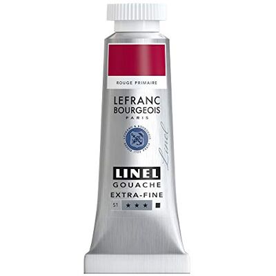 Lefranc Bourgeois 301178 Linel Gouache extrafeine und geschmeidige Wasserfarben mit maximaler Farbintensität, Leuchtkraft für streifenfreien Auftrag, 14ml Tube Primärrot Lefranc Bourgeois 301178 Linel Gouache extrafeine und geschmeidige Wasserfarben mit maximaler Farbintensität, Leuchtkraft für streifenfreien Auftrag, 14ml Tube Primärrot