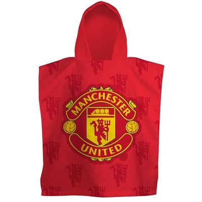 Character World Manchester United FC Kapuzenhandtuch-Poncho, offizielles Lizenzprodukt, super weiches Gefühl, Stiefel-Design, Bademantel, perfekt für Zuhause, Bad und Strand, 55 x 50 cm Character World Manchester United FC Kapuzenhandtuch-Poncho, offizielles Lizenzprodukt, super weiches Gefühl, Stiefel-Design, Bademantel, perfekt für Zuhause, Bad und Strand, 55 x 50 cm