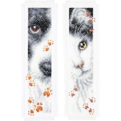 Vervaco Lesezeichen Kreuzstich Stickpackungen Gezählter Kreuzstich Set Hund und Katze 2er DIY Set Erwachsene Sticken Lesen Zubehör Geschenk Zählmusterpackung ca. 6 x 20 cm Stickset für Anfänger Vervaco Lesezeichen Kreuzstich Stickpackungen Gezählter Kreuzstich Set Hund und Katze 2er DIY Set Erwachsene Sticken Lesen Zubehör Geschenk Zählmusterpackung ca. 6 x 20 cm Stickset für Anfänger