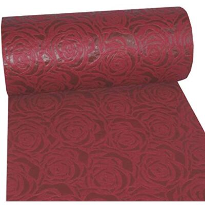 Deko AS GmbH Dekoflor Tischband Tischläufer Tischdeko einzigartiges Rosen Design (Wasserfest, Lotuseffekt, samtige Oberfläche, 5 m Rolle, 30 cm Breite, 100% Nylon), Bordeaux Deko AS GmbH Dekoflor Tischband Tischläufer Tischdeko einzigartiges Rosen Design (Wasserfest, Lotuseffekt, samtige Oberfläche, 5 m Rolle, 30 cm Breite, 100% Nylon), Bordeaux