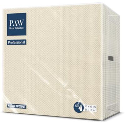 PAW Decor Collection PAW Soft Point Servietten (38 x 38 cm) 50 Stück Gastroservietten Weich und robust Ideal für den täglichen Gebrauch, Kneipen und Cafés Einfarbig Champagner PAW Decor Collection PAW Soft Point Servietten (38 x 38 cm) 50 Stück Gastroservietten Weich und robust Ideal für den täglichen Gebrauch, Kneipen und Cafés Einfarbig Champagner