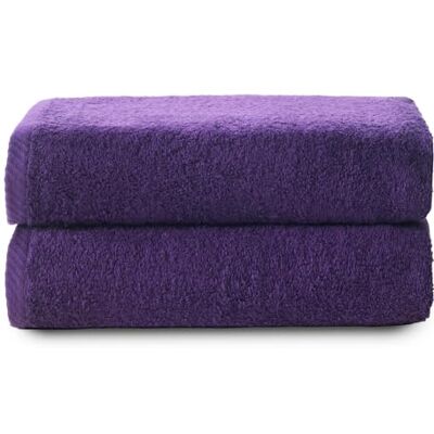 Top Towel Plus Große Badetücher Badetücher 2 Duschtücher 70x140 cm 100 % Baumwolle Lila Top Towel Plus Große Badetücher Badetücher 2 Duschtücher 70x140 cm 100 % Baumwolle Lila