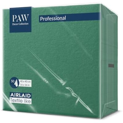 PAW Decor Collection PAW 50 Stück Stoffähnliche Airlaid-Servietten Einfarbig (40 x 40 cm) Hochwertige, Saugfähige Servietten Ideal Für Hochzeiten, Feiern Und Kommunionen Tischdekoration Sanfte Berührung Dunkelgrün PAW Decor Collection PAW 50 Stück Stoffähnliche Airlaid-Servietten Einfarbig (40 x 40 cm) Hochwertige, Saugfähige Servietten Ideal Für Hochzeiten, Feiern Und Kommunionen Tischdekoration Sanfte Berührung Dunkelgrün