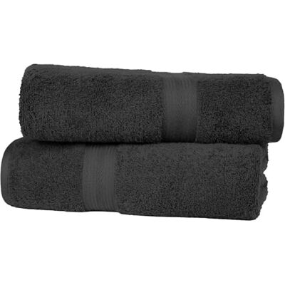 Amazon Basics Schwarze 2er Baumwollhandtücher - Handtücher Amazon Basics Schwarze 2er Baumwollhandtücher - Handtücher