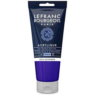 Lefranc Bourgeois 300460 Fine Acrylfarbe Ultramarinblau, 80ml Tube, cremige Acrylfarbe auf Wasserbasis, schnell trocknend, lichtecht, wasserfest Lefranc Bourgeois 300460 Fine Acrylfarbe Ultramarinblau, 80ml Tube, cremige Acrylfarbe auf Wasserbasis, schnell trocknend, lichtecht, wasserfest