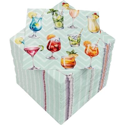 Heku Cocktailgläser Cocktail-Servietten, 3-lagig, 25x25cm, 150 Stück I Stilvolles Design I Ideal für Feiern I Praktisch verpackt Breite Auswahl Heku Cocktailgläser Cocktail-Servietten, 3-lagig, 25x25cm, 150 Stück I Stilvolles Design I Ideal für Feiern I Praktisch verpackt Breite Auswahl