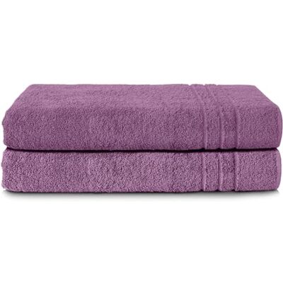 Komfortec 2er Saunatuch Set 70x200 cm aus 100% Baumwolle, XXL-Saunatücher, Sauna Handtuch, Weich, Groß, Frottee, Schnelltrocknend, Violett Komfortec 2er Saunatuch Set 70x200 cm aus 100% Baumwolle, XXL-Saunatücher, Sauna Handtuch, Weich, Groß, Frottee, Schnelltrocknend, Violett