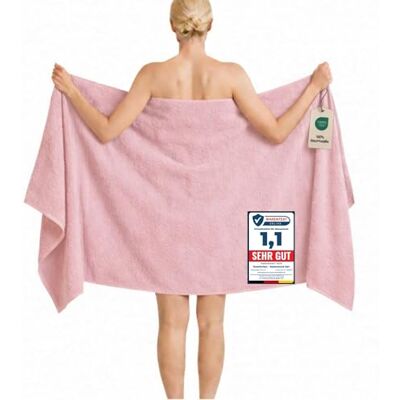 Komfortec Badetuch 100x200 cm aus 100% Baumwolle, XXL Saunatuch, Großes Duschtuch, Weich & Saugstark, Rosa Komfortec Badetuch 100x200 cm aus 100% Baumwolle, XXL Saunatuch, Großes Duschtuch, Weich & Saugstark, Rosa