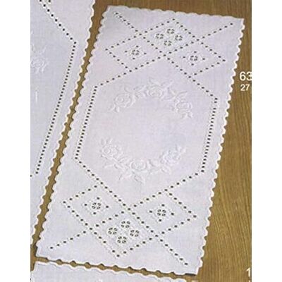 Permin Hardanger Tischläufer Stickpackung Hardanger mit Rosen Zählmuster Permin Hardanger Tischläufer Stickpackung Hardanger mit Rosen Zählmuster