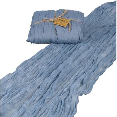 Halbach Seidenbänder Tischläufer Breite: 70 cm Länge: 3 m waschbarer Tischläufer für Hochzeiten, Geburtstage oder Tischdeko schmale Tischdecke in Baumwoll-Optik Farbe: verwaschendes Jeansblau Halbach Seidenbänder Tischläufer Breite: 70 cm Länge: 3 m waschbarer Tischläufer für Hochzeiten, Geburtstage oder Tischdeko schmale Tischdecke in Baumwoll-Optik Farbe: verwaschendes Jeansblau