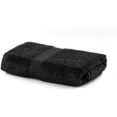 DecoKing Handtuch 50x100 cm Baumwolle Qualität 525g/m² schwarz saugfähig Marina DecoKing Handtuch 50x100 cm Baumwolle Qualität 525g/m² schwarz saugfähig Marina