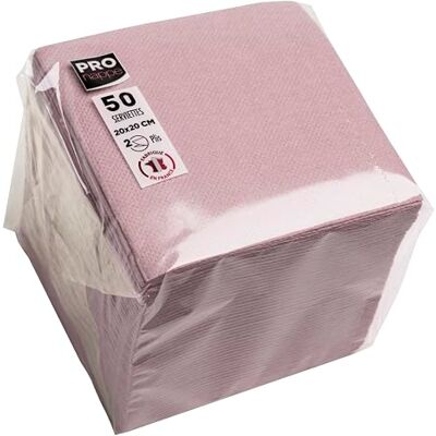 Pro Nappe Pronape – Ref. SV622003I – Cocktailservietten, 20 x 20 cm – Mikro-Waffelpapier – 2-lagig, Altrosa, 50 Stück Pro Nappe Pronape – Ref. SV622003I – Cocktailservietten, 20 x 20 cm – Mikro-Waffelpapier – 2-lagig, Altrosa, 50 Stück