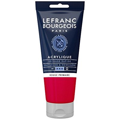 Lefranc Bourgeois 300418 Fine Acrylfarbe Primärrot, 80ml Tube, cremige Acrylfarbe auf Wasserbasis, schnell trocknend, lichtecht, wasserfest Lefranc Bourgeois 300418 Fine Acrylfarbe Primärrot, 80ml Tube, cremige Acrylfarbe auf Wasserbasis, schnell trocknend, lichtecht, wasserfest