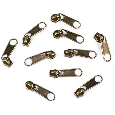 cyclingcolors 10x Reissverschluss Zipper N°3 Schieber Reißverschluss Reparatur Ersatz Zipper für Jacken Koffer Ruckäcke aus Metall, Messing cyclingcolors 10x Reissverschluss Zipper N°3 Schieber Reißverschluss Reparatur Ersatz Zipper für Jacken Koffer Ruckäcke aus Metall, Messing