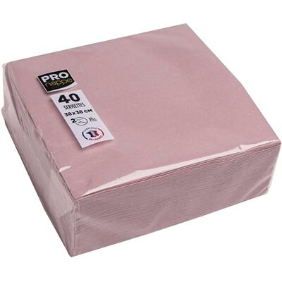 Pro Nappe Pronape – Ref. SV623803I – 40 Servietten 38 x 38 cm – Mikro-Waffelpapier – Watte 2-lagig – Altrosa Pro Nappe Pronape – Ref. SV623803I – 40 Servietten 38 x 38 cm – Mikro-Waffelpapier – Watte 2-lagig – Altrosa