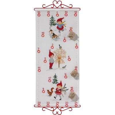 Eva Rosenstand Wandbehang Kreuzstich Set Adventskalender Zählmuster, Multifarbig Eva Rosenstand Wandbehang Kreuzstich Set Adventskalender Zählmuster, Multifarbig