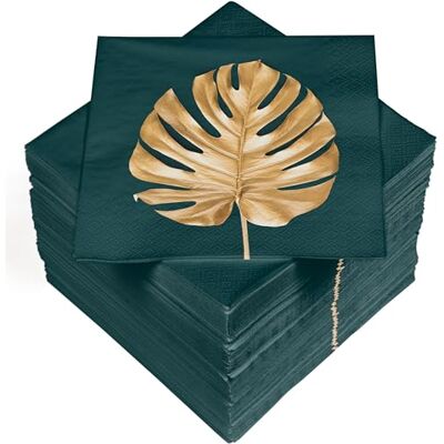 Heku 100 Servietten, 3-lagig, 33x33cm I Saugstark und praktisch verpackt I Ideal für Hochzeiten, Jubiläen und besondere Anlässe, Golden Leaf Heku 100 Servietten, 3-lagig, 33x33cm I Saugstark und praktisch verpackt I Ideal für Hochzeiten, Jubiläen und besondere Anlässe, Golden Leaf