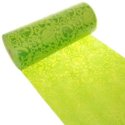 Deko AS GmbH Dekoflor Tischband Tischläufer Tischdeko einzigartiges Herzen Design (Wasserfest, Lotuseffekt, samtige Oberfläche, 5 m Rolle, 30 cm Breite, 100% Nylon), Maigrün Deko AS GmbH Dekoflor Tischband Tischläufer Tischdeko einzigartiges Herzen Design (Wasserfest, Lotuseffekt, samtige Oberfläche, 5 m Rolle, 30 cm Breite, 100% Nylon), Maigrün