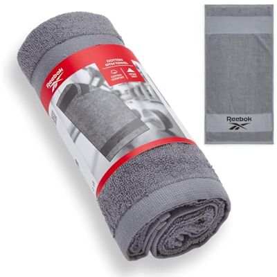 Reebok Gym Handtuch Schnelltrocknendes Fitness Handtuch aus Baumwolle, leicht & saugfähig Handtuch Gym für Training,Fitnessstudio-Set, Reisen & Sport zuhause 40 x 80 cm Grau Reebok Gym Handtuch Schnelltrocknendes Fitness Handtuch aus Baumwolle, leicht & saugfähig Handtuch Gym für Training,Fitnessstudio-Set, Reisen & Sport zuhause 40 x 80 cm Grau