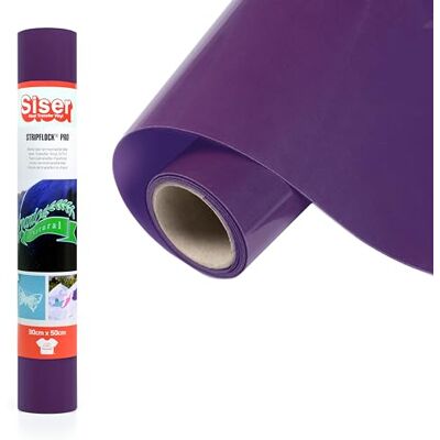 SISER Stripflock PRO Violett, 30cm x 0,5mt, Wärmeübertragungs-Vinyl, beflockter Thermokleber für die individuelle Gestaltung von Stoffen, Kleidung und Accessoires, Bastelartikel, leicht zu schneiden SISER Stripflock PRO Violett, 30cm x 0,5mt, Wärmeübertragungs-Vinyl, beflockter Thermokleber für die individuelle Gestaltung von Stoffen, Kleidung und Accessoires, Bastelartikel, leicht zu schneiden