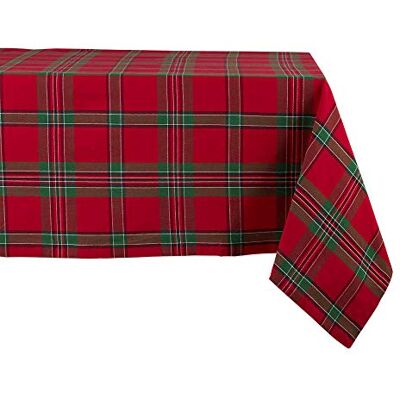 DII Farmhouse Tischdecke, kariert, für Esstisch und Küche, für Urlaub, 60 x 84 cm, Rot und Grün DII Farmhouse Tischdecke, kariert, für Esstisch und Küche, für Urlaub, 60 x 84 cm, Rot und Grün