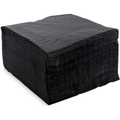 MORIGAMI SER42204960 Serviette 40x40, 2-lagig, 1/4-Falz, 100 Servietten, 2-lagig glatt mit Bordüre, schwarz MORIGAMI SER42204960 Serviette 40x40, 2-lagig, 1/4-Falz, 100 Servietten, 2-lagig glatt mit Bordüre, schwarz