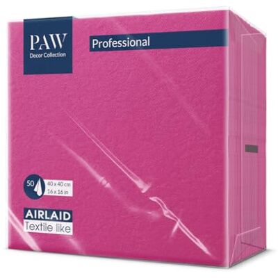 PAW Decor Collection PAW 50 Stück Stoffähnliche Airlaid-Servietten (40 x 40 cm) Hochwertige, Saugfähige Einwegservietten Ideal Für Hochzeiten, Feiern Und Kommunionen Tischdekoration Fuchsia PAW Decor Collection PAW 50 Stück Stoffähnliche Airlaid-Servietten (40 x 40 cm) Hochwertige, Saugfähige Einwegservietten Ideal Für Hochzeiten, Feiern Und Kommunionen Tischdekoration Fuchsia