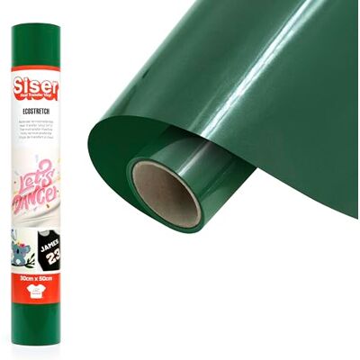 SISER EcoStretch Grün, 30cm x 0,5m, elastisches Thermotransfer-Vinyl zur Personalisierung von Stoffen und Sportbekleidung, leicht zu schneiden SISER EcoStretch Grün, 30cm x 0,5m, elastisches Thermotransfer-Vinyl zur Personalisierung von Stoffen und Sportbekleidung, leicht zu schneiden