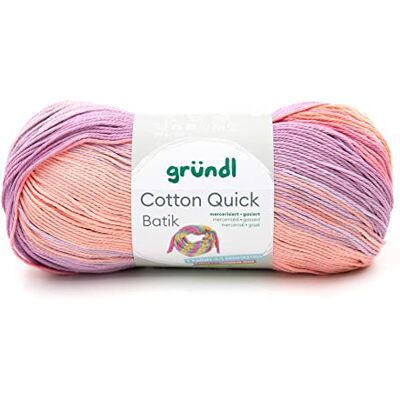 Gründl Wolle Cotton Quick Batik 1 x 100 g, Creme-rosa-lila-flieder Gründl Wolle Cotton Quick Batik 1 x 100 g, Creme-rosa-lila-flieder