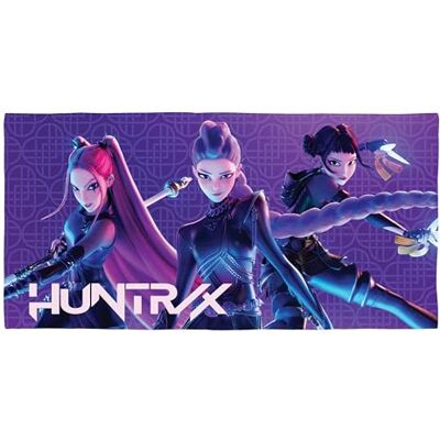 Character World K Pop Demon Hunters Offiziell Lizenziertes Handtuch Superweiches Gefühl, Clash-Design mit Zoey, Mira und Rumi Perfekt für Zuhause, Bad, Strand und Schwimmbad 100% Baumwolle 140 cm x 70 cm Character World K Pop Demon Hunters Offiziell Lizenziertes Handtuch Superweiches Gefühl, Clash-Design mit Zoey, Mira und Rumi Perfekt für Zuhause, Bad, Strand und Schwimmbad 100% Baumwolle 140 cm x 70 cm