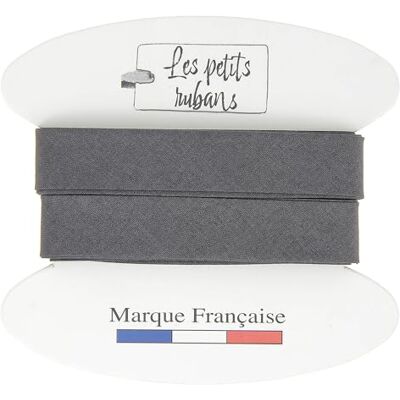 Les Petits Rubans Schrägband aus 100% Baumwolle – 20 mm breit, 5 Meter lang – Einfassung zum Nähen, Polstern, Kleidung, Decken – Anthrazit Les Petits Rubans Schrägband aus 100% Baumwolle – 20 mm breit, 5 Meter lang – Einfassung zum Nähen, Polstern, Kleidung, Decken – Anthrazit