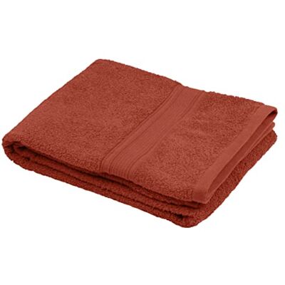 Stof Badetuch, Größe 70 x 140 cm, 100% Bio-Baumwolle, Farbe: Terracotta, Modell Lagune, Badetuch, waschbar bei 40 °C, außergewöhnliche Qualität Stof Badetuch, Größe 70 x 140 cm, 100% Bio-Baumwolle, Farbe: Terracotta, Modell Lagune, Badetuch, waschbar bei 40 °C, außergewöhnliche Qualität