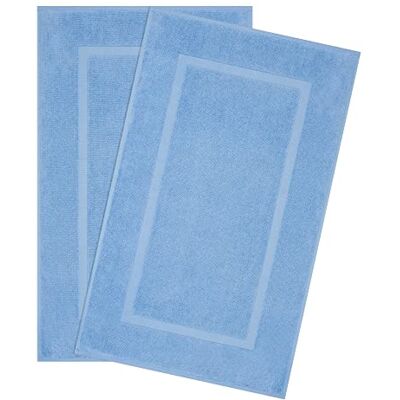 Hammetex Badetuch-Matte 2er Set, 100% Baumwolle Handtuchmatte 900 GSM, Oeko-TEX Zertifiziert, saugfähig & waschbar für Badezimmer, 51x86 cm, Hellblau Hammetex Badetuch-Matte 2er Set, 100% Baumwolle Handtuchmatte 900 GSM, Oeko-TEX Zertifiziert, saugfähig & waschbar für Badezimmer, 51x86 cm, Hellblau