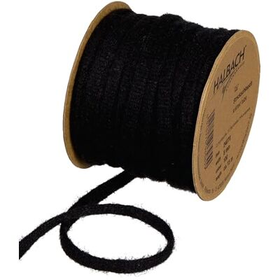 Halbach Seidenbänder Premium Woll Strickschlauch (vegan) Breite: 8mm Länge: 15m Schlauchgarn mit Draht befüllbar für DIY Projekte und Namensschilder Farbe: schwarz Halbach Seidenbänder Premium Woll Strickschlauch (vegan) Breite: 8mm Länge: 15m Schlauchgarn mit Draht befüllbar für DIY Projekte und Namensschilder Farbe: schwarz