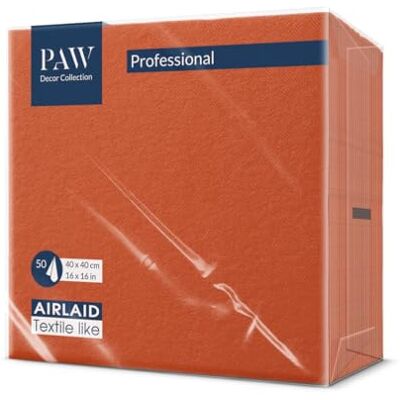 PAW Decor Collection PAW 50 Stück Stoffähnliche Airlaid-Servietten (40 x 40 cm) Hochwertige, Saugfähige Einwegservietten Ideal Für Hochzeiten, Feiern Und Kommunionen Tischdekoration Orange PAW Decor Collection PAW 50 Stück Stoffähnliche Airlaid-Servietten (40 x 40 cm) Hochwertige, Saugfähige Einwegservietten Ideal Für Hochzeiten, Feiern Und Kommunionen Tischdekoration Orange