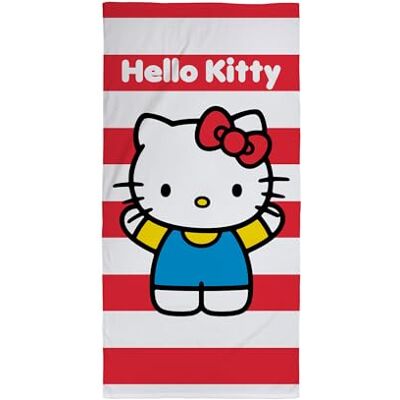 Character World Offizielles Hello Kitty Kinder-Handtuch, super weich, freches Streifen-Design, perfekt für Zuhause, Bad, Strand und Schwimmbad, Einheitsgröße, 70 x 140 cm Character World Offizielles Hello Kitty Kinder-Handtuch, super weich, freches Streifen-Design, perfekt für Zuhause, Bad, Strand und Schwimmbad, Einheitsgröße, 70 x 140 cm
