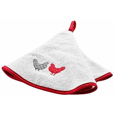 Douceur d'Intérieur Suzette rundes Handtuch (Durchmesser 60 cm), Bestickt, Frottee Douceur d'Intérieur Suzette rundes Handtuch (Durchmesser 60 cm), Bestickt, Frottee